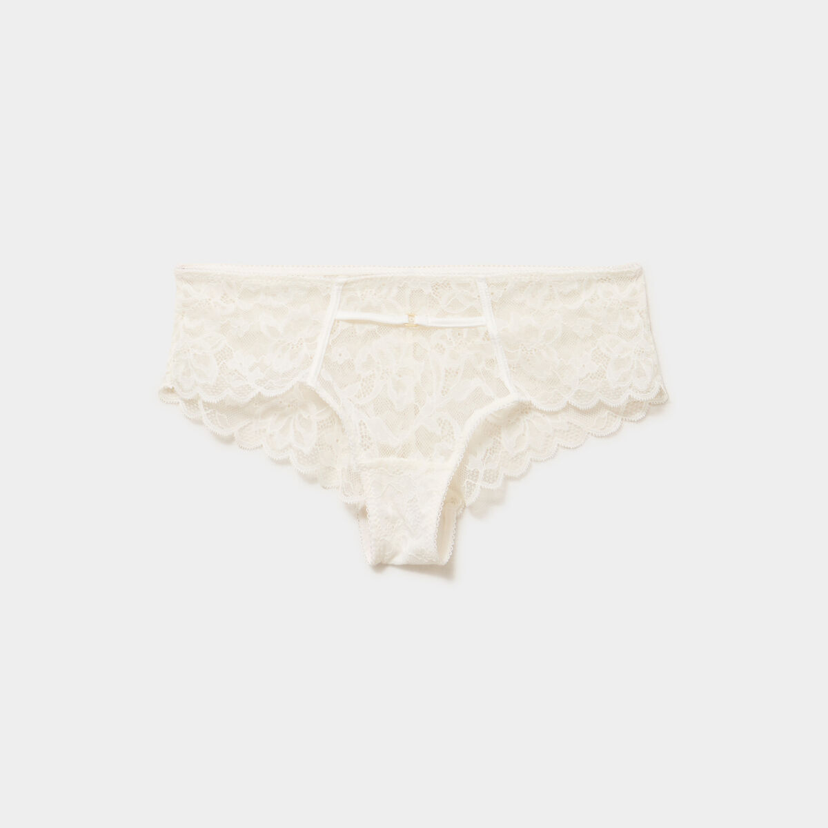 Shorty en dentelle blanc femme