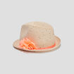 Chapeau à ruban et fleur multicolore fille