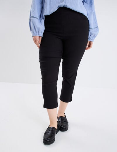 Pantalon skinny super stretch 7/8ème noir femme grande taille