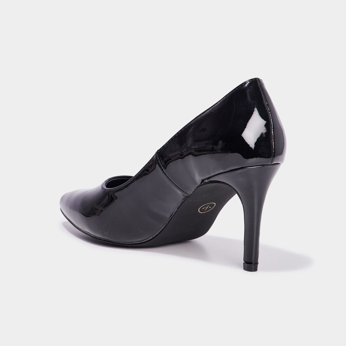 Escarpins vernis &agrave; talons noir femme