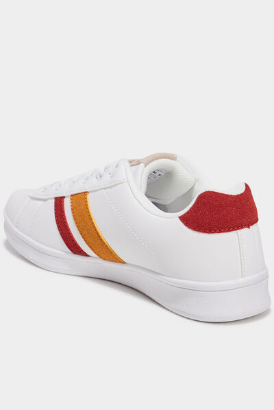Tennis à lacets Creeks rouge femme