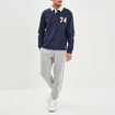 Polo manches longues Creeks bleu marine homme