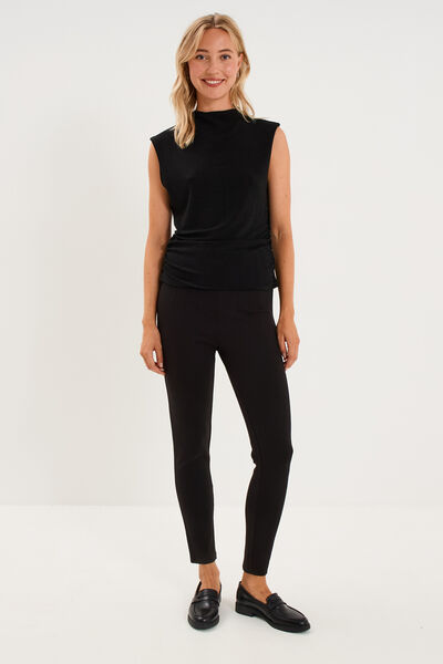 D&eacute;bardeur fronces et paillettes noir femme