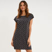 Chemise de nuit manches courtes gris anthracite femme