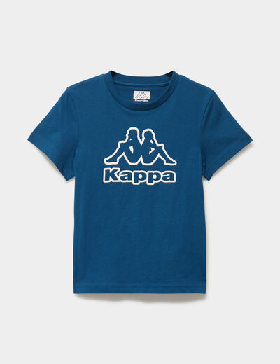 T-shirt manches courtes coton Kappa bleu gar&ccedil;on