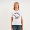 T-shirt manches courtes Smiley World blanc femme