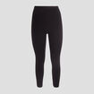 Legging taille haute côtelé noir femme