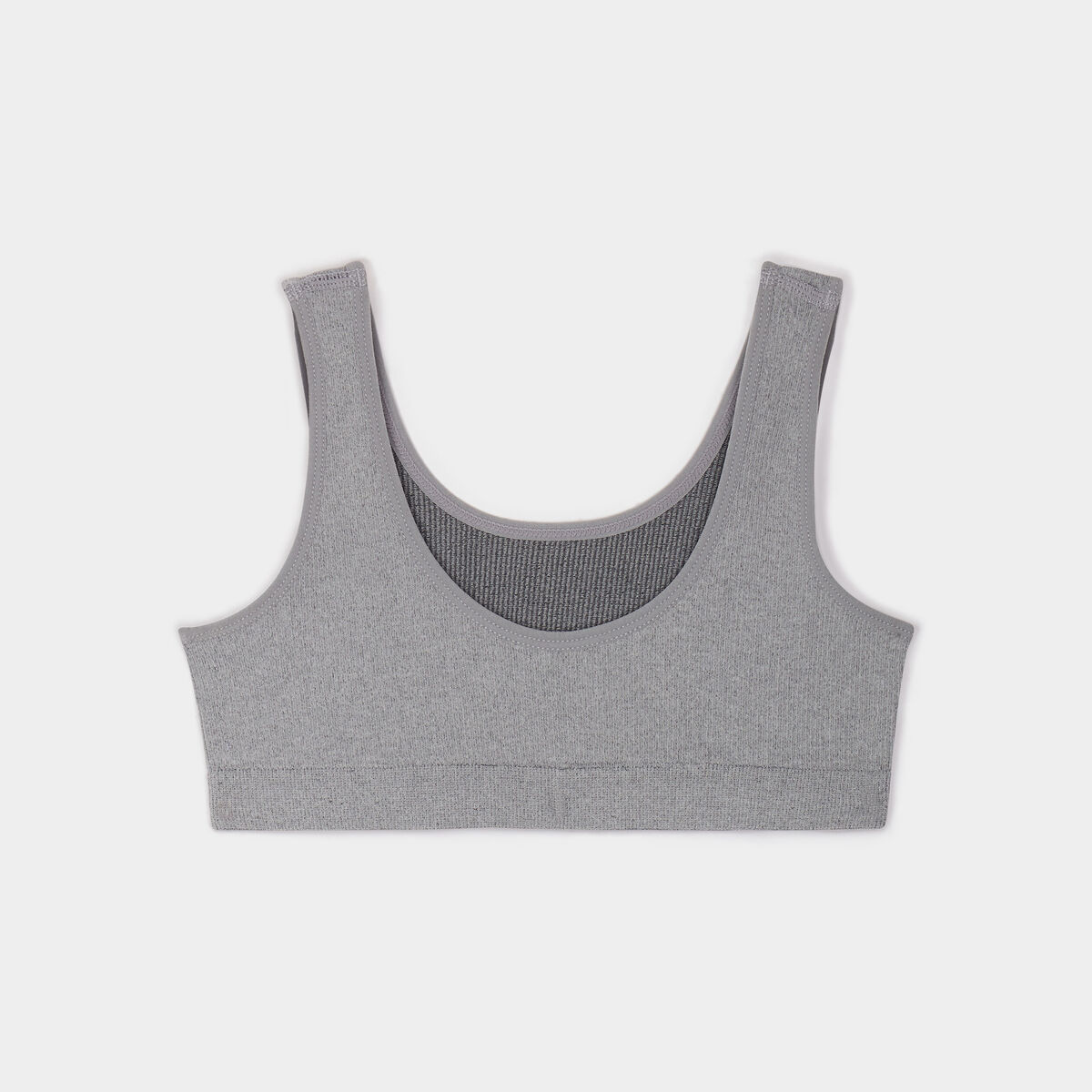 Lot 2 brassi&egrave;res bretelles larges gris clair fille