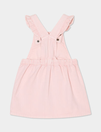 Robe salopette à volants Creeks rose clair bébé fille