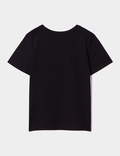 T-shirt col rond manches courtes Liberto noir garçon