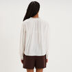 Blouse manches longues col dentelle blanc femme