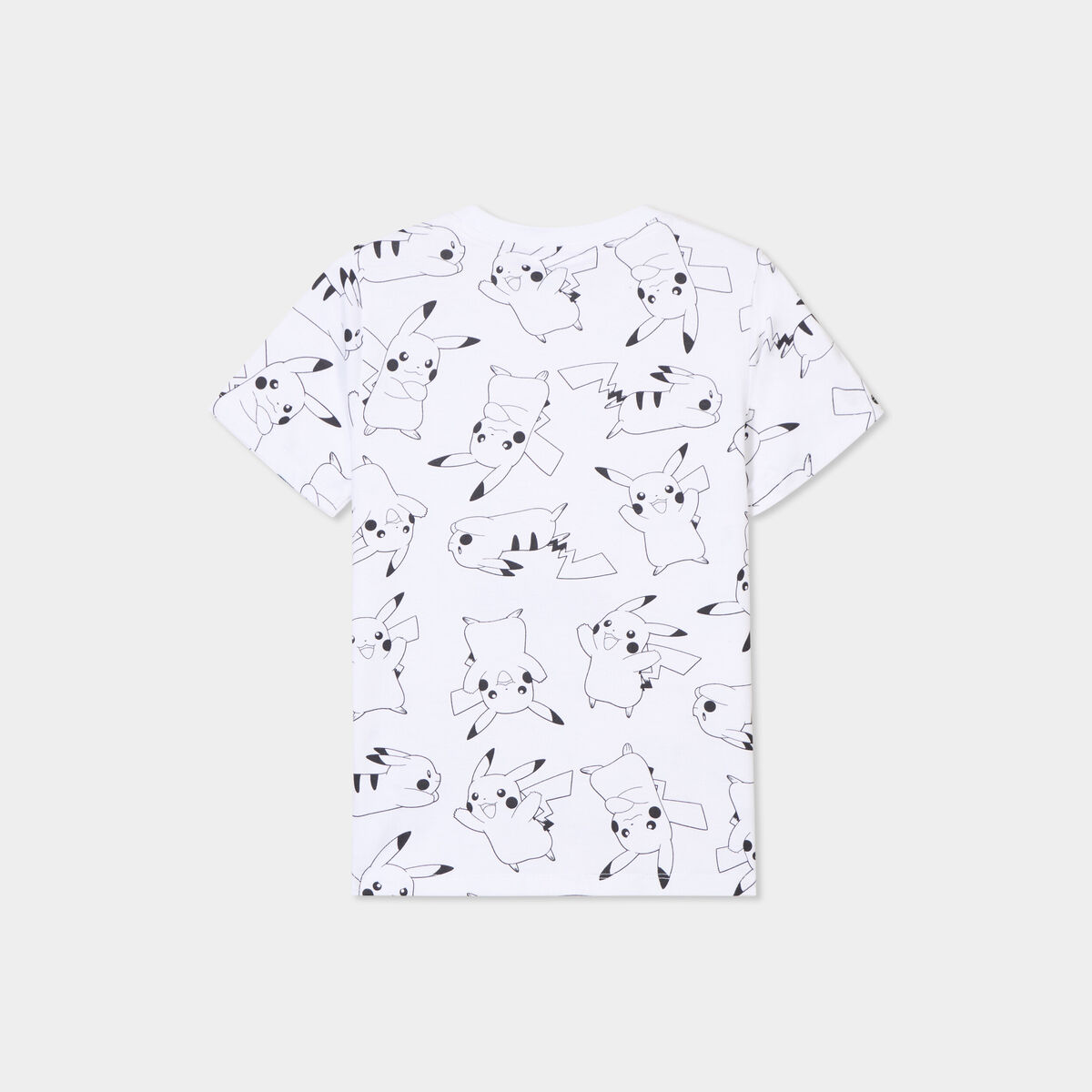 T-shirt sequins coton Pokémon Pikachu blanc garçon