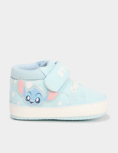 Bottons à scratchs Stitch bleu bébé fille
