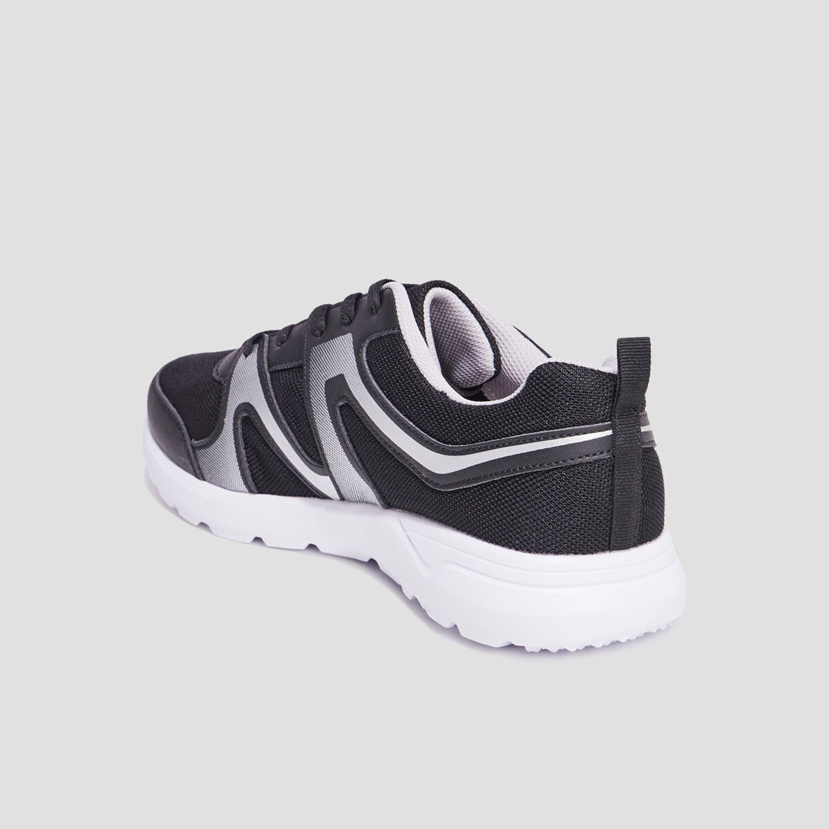 Baskets running à lacets noir homme