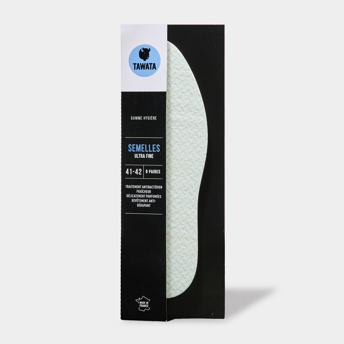 Lot 6 paires semelles ultra fines Tawata bleu mixte