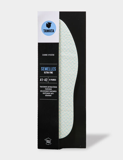 Lot 6 paires semelles ultra fines Tawata bleu mixte