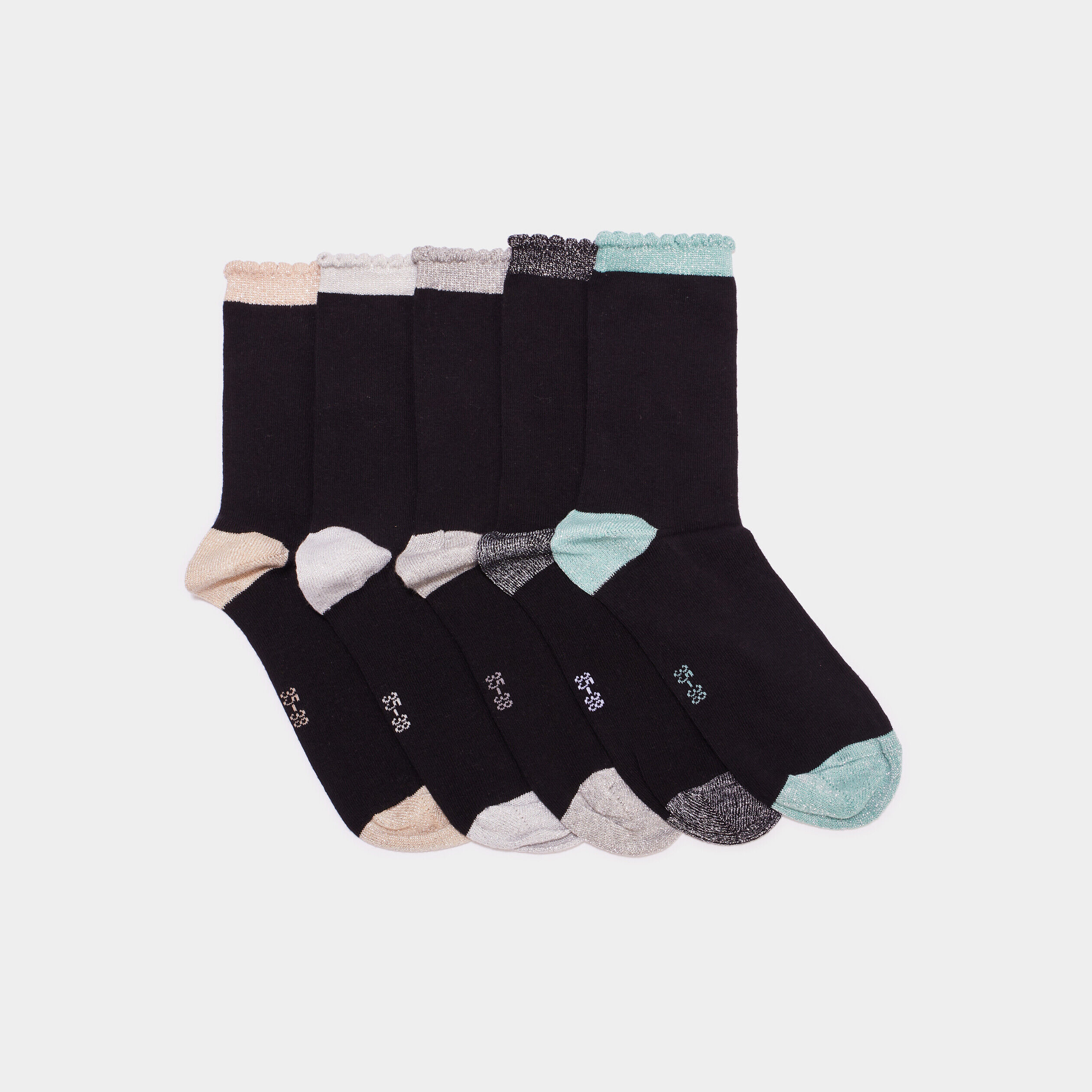 Chaussettes tendances femme fantaisie coton haute d hiver