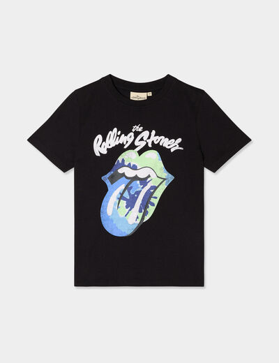 T-shirt manches courtes Rolling Stones noir garçon