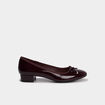 Ballerines &agrave; talons vernies bordeaux femme
