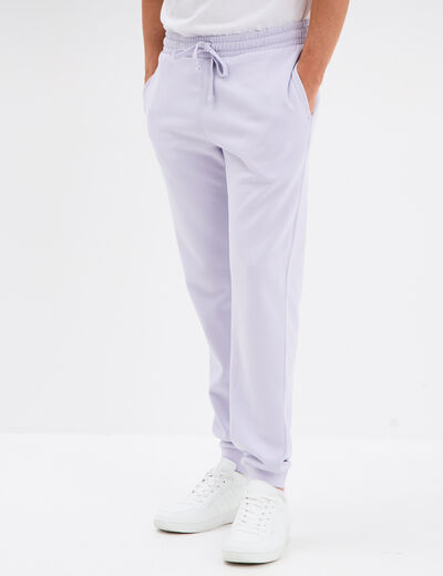 Pantalon jogging droit molleton parme homme