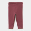 Lot 2 leggings coton bordeaux b&eacute;b&eacute; fille