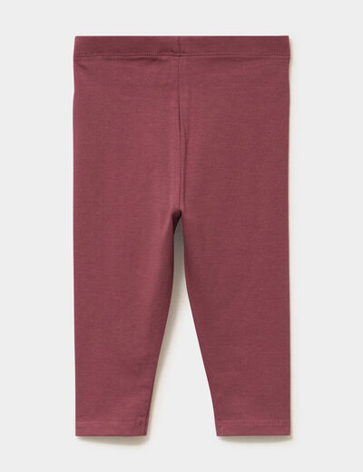 Lot 2 leggings coton bordeaux b&eacute;b&eacute; fille