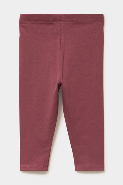 Lot 2 leggings coton bordeaux b&eacute;b&eacute; fille