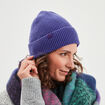 Bonnet tricoté avec bord à revers Creeks violet femme