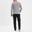 Ensemble pyjama 2 pi&egrave;ces gris fonc&eacute; homme