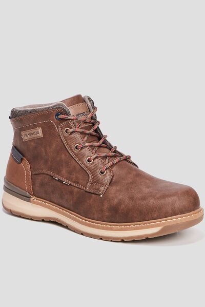Bottines à lacets Trappeur marron homme