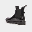 Bottines de pluie chelsea avec boucles noir femme