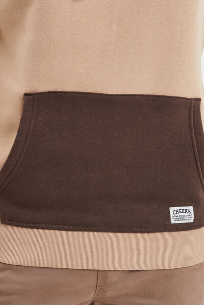 Sweat à capuche hoodie Creeks marron homme