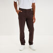 Pantalon chino droit stretch marron fonc&eacute; homme