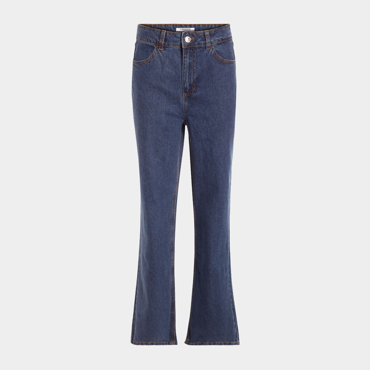 Jeans palazzo taille haute denim stone femme