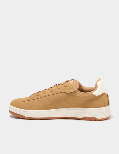 Tennis basses &agrave; lacets sable homme