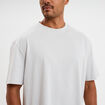 T-shirt col rond manches courtes coton gris clair homme