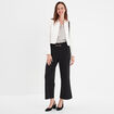 Pantalon large 7/8ème détail bijou noir femme
