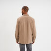 Chemise manches retroussables taupe homme