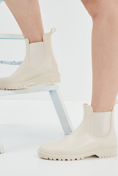 Bottes de pluie chelsea sable femme