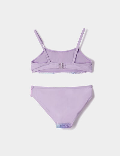 Maillot de bain 2 pièces parme fille
