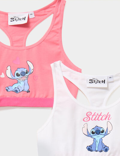 Lot 2 brassières dos nageur Stitch rose fille
