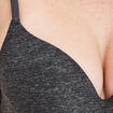 Soutien-gorge push-up microfibre gris foncé femme