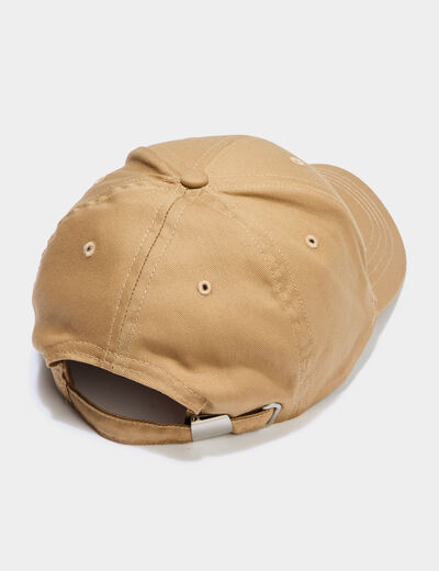 Casquette brod&eacute;e coton sable homme