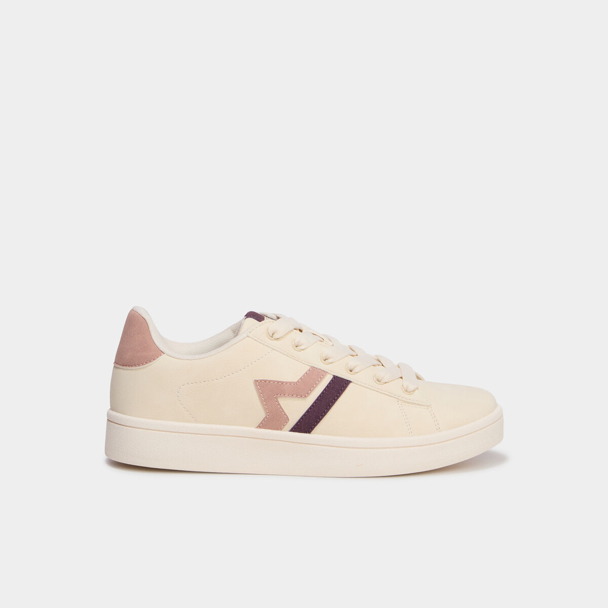Baskets &agrave; lacets su&eacute;dine violet femme
