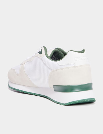 Chaussures running à lacets blanc homme