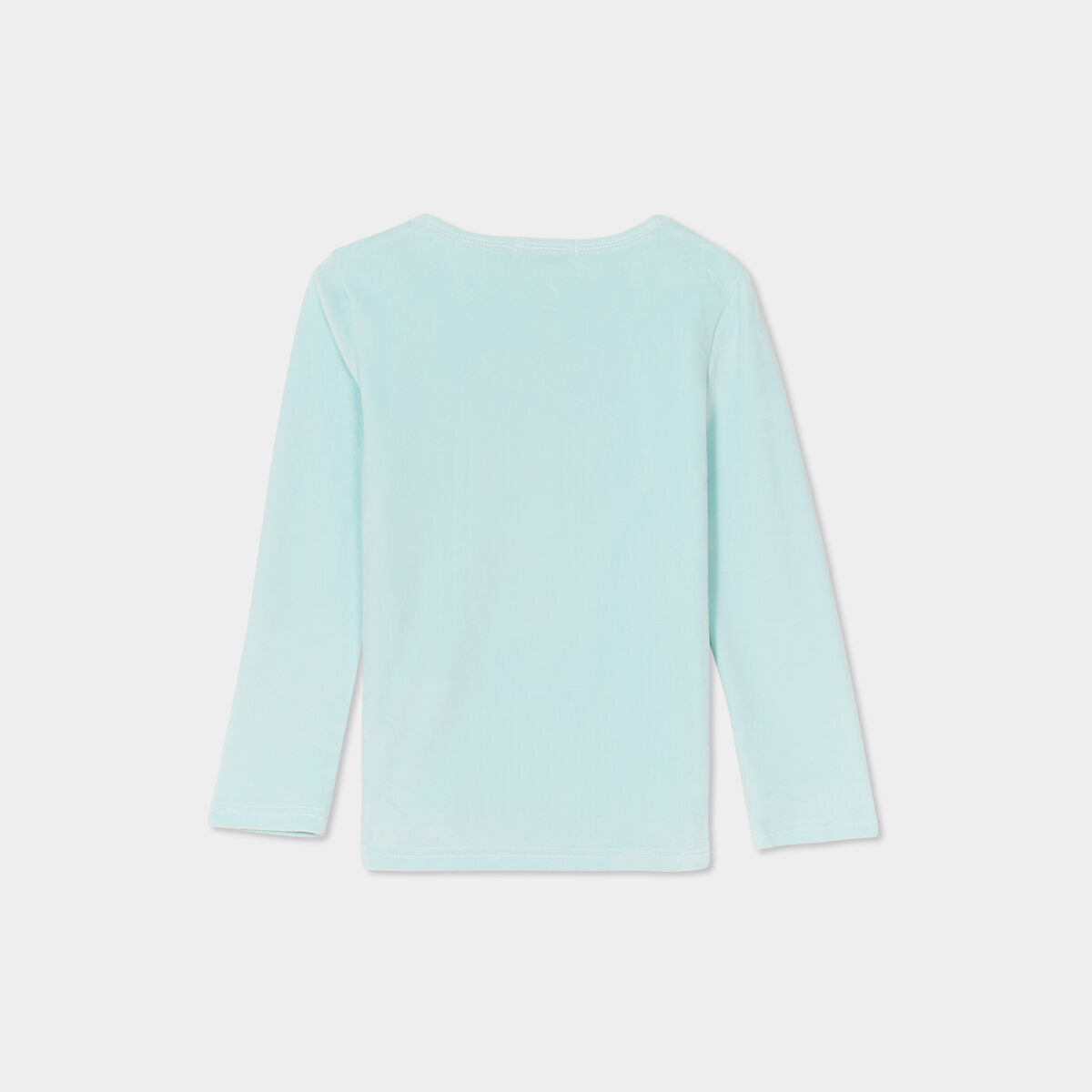 Ensemble pyjama t-shirt effet velours bleu turquoise fille