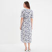 Robe longue empire taille smockée Creeks ecru femme
