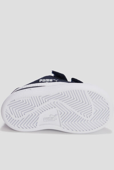 Tennis à scratchs Smash V2 Puma bleu marine bébé garçon