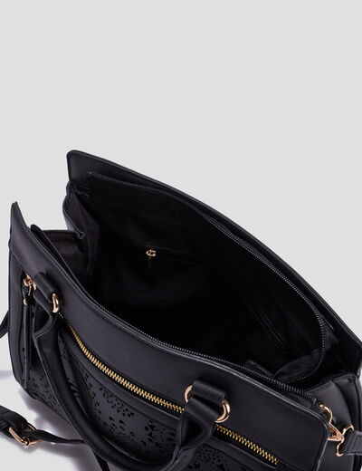 Sac rectangulaire bandoulière ajustable noir femme