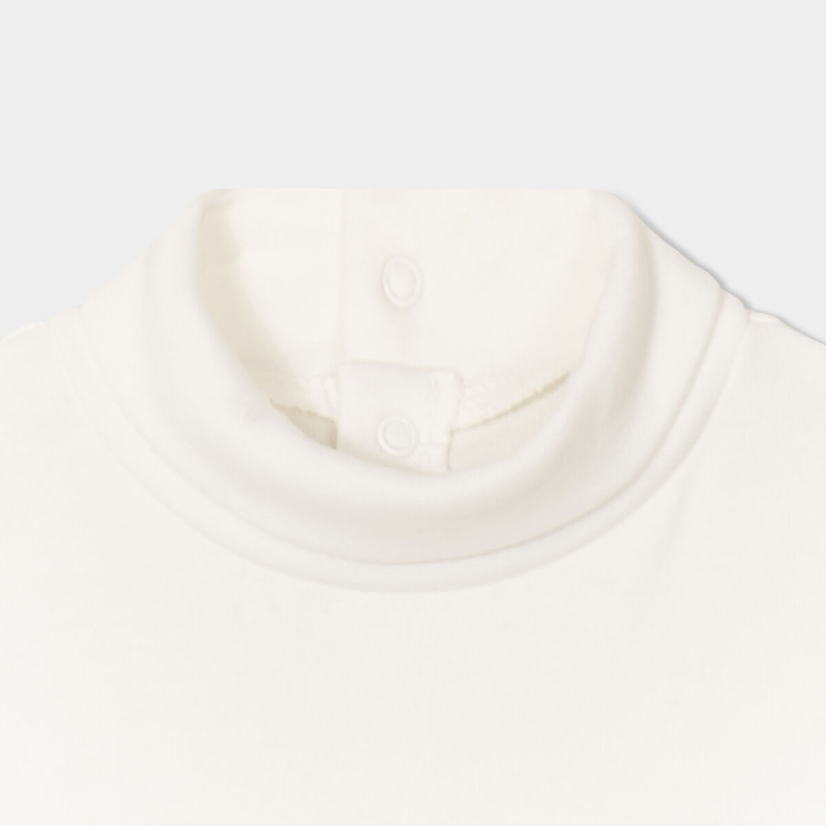 Body col roul&eacute; manches longues coton blanc b&eacute;b&eacute; gar&ccedil;on